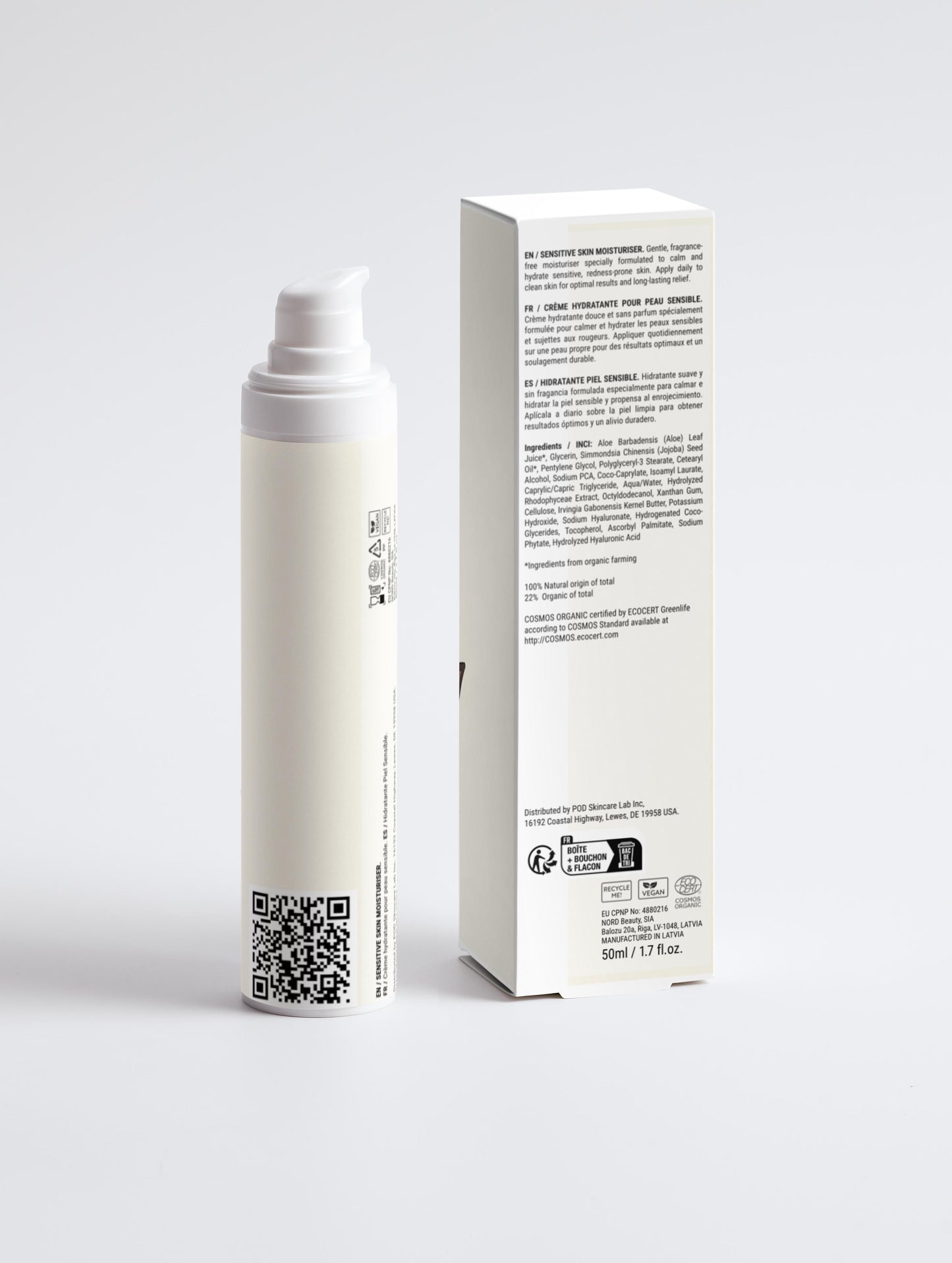 Sensitive Skin Moisturiser, Fragrance Free