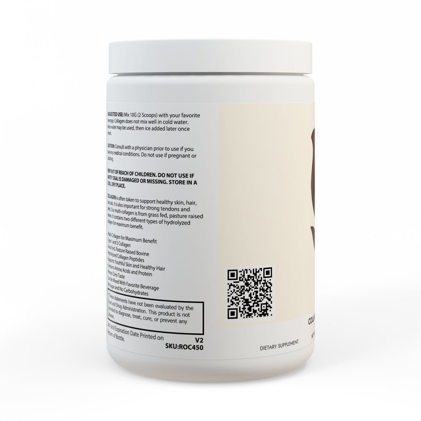 Collagen Peptides Type I & III Supplement (350g, 12.3oz)