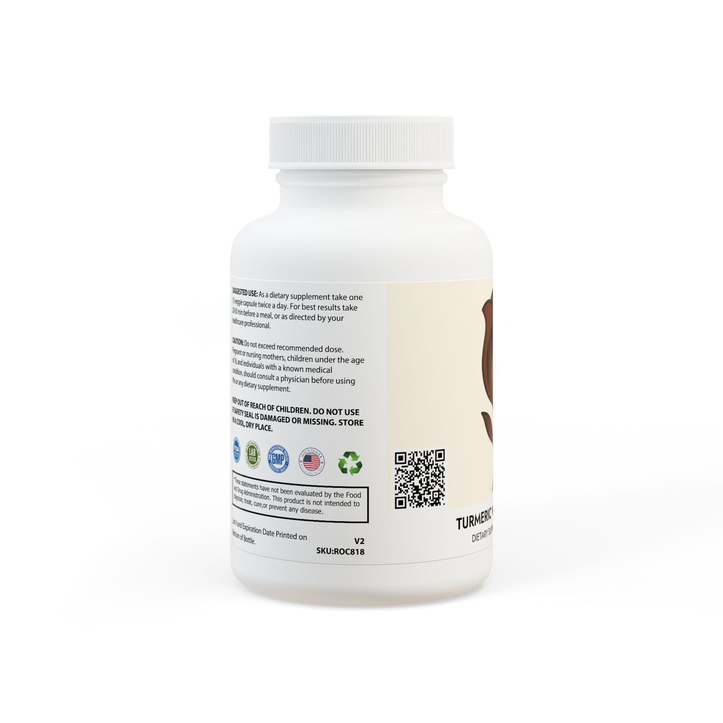 Turmeric with BioPerine® (Black Pepper Fruit Extract) Supplement (60 Capsules)